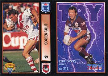 1994 Dynamic Rugby League Series 2 - Dual Promos #NNO Gorden Tallis / Cliff Lyons Front